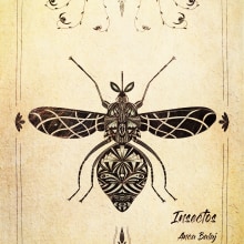 Insectos. Ilustração tradicional, Ilustração digital, Ilustração com tinta e Ilustração naturalista projeto de Anca Balaj - 29.01.2023
