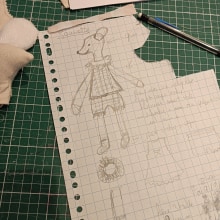 Petite souris en  jouet en chiffon. Character Design, Arts, Crafts, To, Design, Sewing, Patternmaking, and Dressmaking project by Marie Pierre Carneau - 01.30.2023