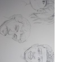 Mi proyecto del curso: Sketchbook de retrato: explora el rostro humano. Sketching, Drawing, Portrait Drawing, Artistic Drawing, and Sketchbook project by María de los Ángeles Barría González - 02.06.2023