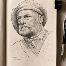Meu projeto do curso: Sketchbook de retratos com lápis grafite. Artes plásticas, Esboçado, Desenho, Desenho de retrato, e Sketchbook projeto de Viviane Stivanello - 11.02.2023