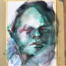 Mijn project van de cursus: Artistiek portretteren met aquarel. Un proyecto de Bellas Artes, Pintura, Pintura a la acuarela, Ilustración de retrato y Dibujo de Retrato de Nienke Hartog - 17.02.2023