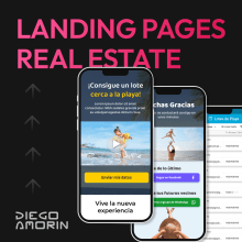 Diseño de landing pages para real state. UX / UI, and Web Design project by Diego Amorin Segovia - 02.03.2023