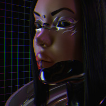 Cyberpunk Girl . Un progetto di 3D e Character design di Federico Del Sordo - 20.02.2023