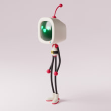 Robert the Robot. Un proyecto de Motion Graphics, Diseño de personajes, Diseño de producto y Modelado 3D de Mara Guerra - 22.02.2023