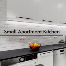 Small Apartment Kitchen Remodel. Un proyecto de 3D, Arquitectura, Arquitectura interior, Diseño de interiores, Modelado 3D y Decoración de interiores de Joana Conde - 24.02.2023