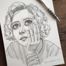My project for course: Portrait Sketchbooking: Explore the Human Face. Un proyecto de Bocetado, Dibujo, Dibujo de Retrato, Dibujo artístico y Sketchbook de Chiara Orlandini - 27.02.2023