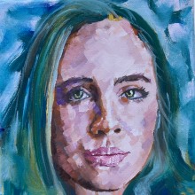 My project for course: Portrait Painting with Oil: Explore Light and Shade. Un proyecto de Bellas Artes, Pintura, Ilustración de retrato y Pintura al óleo de Louise Young - 01.02.2023