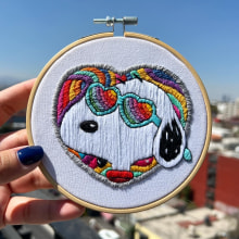 Snoopy Love Ein Projekt aus dem Bereich Stickerei von Coricrafts - 27.02.2023