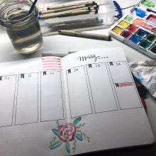 My project for course: Bullet Journaling: Illustrated Planning. Un proyecto de Artesanía, Pintura a la acuarela, DIY, Gestión, productividad							 y Business de Silvia Stoller - 01.03.2023