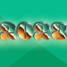 Chrome Effect Numbers. Lettering project by celitagemini - 03.01.2023