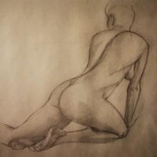 My project for course: Fundamentals of Figure Drawing with Charcoal. Un progetto di Belle arti, Disegno, Disegno realistico e Disegno anatomico di zerobyzero - 02.03.2023