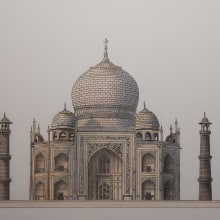 Taj Mahal. Un proyecto de Arquitectura, Bocetado, Dibujo, Dibujo realista e Ilustración arquitectónica de Valentina Tassini - 05.03.2023