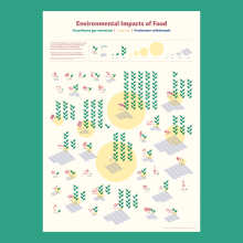 Environmental impacts of food . Graphic Design, Information Architecture, Information Design, Interactive Design & Infographics project by elodie.poulin - 03.08.2023