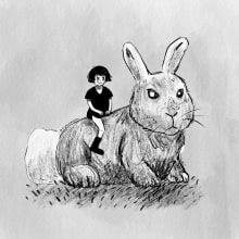 Redraw, Niña y Conejo, 2. Un proyecto de Ilustración tradicional, Dibujo y Grabado de Rogo Madrid - 28.02.2023