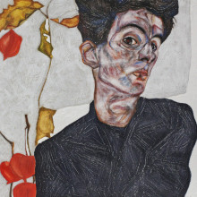 Estudio de Egon Schiele. Un proyecto de Bellas Artes, Pintura, Ilustración de retrato, Dibujo de Retrato y Pintura al óleo de Begoña Blázquez Parro - 09.03.2023