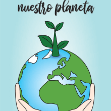 Cartel del Taller "Cuidemos el planeta". Education, Graphic Design, Vector Illustration, and Poster Design project by Isabel Umbría - 02.20.2020