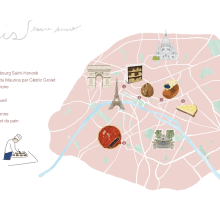My project for course: Illustrated Map Creation: Reflecting a City's Essence. Un projet de Illustration, Infographie, Dessin, Illustration numérique , et Peinture numérique de hshibata - 14.03.2023