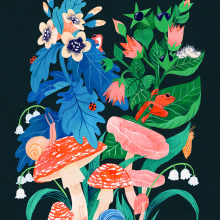 Poison Garden: for Floral Illustration with Gouache Paint. Painting, Botanical Illustration, and Gouache Painting project by Jordan Beck - 03.15.2023
