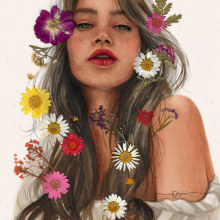 Primavera. Traditional illustration, Watercolor Painting, Portrait Drawing, and Realistic Drawing project by Mary Orsini - 03.10.2022