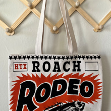 Roach Rodeo Tote Bags. Un proyecto de Diseño, Ilustración tradicional, Dirección de arte, Br, ing e Identidad, Bellas Artes, Diseño gráfico y Serigrafía de Tess - 28.12.2022