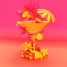 Proyecto 3D con Cinema 4D. Motion Graphics, 3D, Photograph, and Post-production project by Diego Forero - 03.23.2023