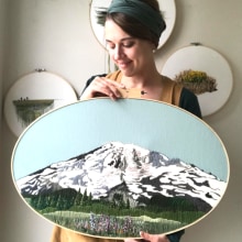 Mt. Rainier. Embroider project by Anna Hultin - 03.26.2023
