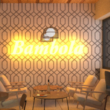 Restaurante Italiano Bambola. Un proyecto de 3D, Arquitectura, Dirección de arte, Diseño, creación de muebles					, Arquitectura interior y Diseño de interiores de Begoña Yagüe - 27.03.2023