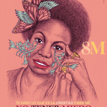 Retrato Nina Simone 8M. Traditional illustration, Editorial Design, Pencil Drawing, Drawing, Portrait Illustration, Portrait Drawing, Artistic Drawing, and Editorial Illustration project by Carolina Zambrano - 03.27.2023