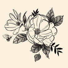 My project for course: Botanical Tattoo Design with Procreate Ein Projekt aus dem Bereich Traditionelle Illustration, Digitale Illustration, Tattoodesign und Botanische Illustration von Brunna Mancuso - 29.03.2023