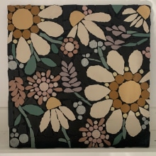 My project for course: Modern Mosaic Art: Make Floral Compositions with Tiles. Artesanato, Design e fabricação de móveis, Cerâmica, Interiores, e DIY projeto de Kate Zeichner - 28.03.2023