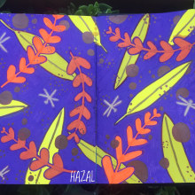 Colorful Botanical Pattern. Traditional illustration, Pattern Design, Botanical Illustration, and Sketchbook project by Hazal Kamisli - 09.02.2022