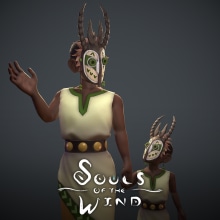 Souls of the Wind: Villagers. Un proyecto de Diseño de personajes, Rigging, Modelado 3D, Videojuegos y Diseño de personajes 3D de Aaron Kapral - 11.05.2021