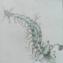 My project for course: Whimsical Sketchbook: Draw Imaginary Creatures from Nature. Pencil Drawing, Drawing, Watercolor Painting, Sketchbook, and Naturalistic Illustration project by lionsaidh.smith - 04.16.2023