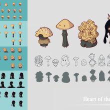 Heart of the forest - Videogame art. Ilustração tradicional, Design de acessórios, Design de personagens, Design de jogos, e Videogames projeto de María Lara Martín - 18.04.2023