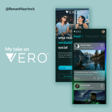 My take on VERO™. Design, UX / UI, e Design de informação projeto de Renan Mayrinck - 18.04.2023