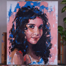 My project for course: Portrait Painting with Oil: Explore Light and Shade. Un proyecto de Bellas Artes, Pintura, Ilustración de retrato y Pintura al óleo de vikailyashov - 26.04.2023