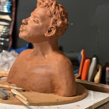 Meu projeto do curso: Introdução à escultura figurativa com argila. Un proyecto de Bellas Artes y Escultura de mail - 26.04.2023