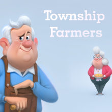 Township Farmers. Design de personagens, Concept Art, Desenvolvimento de videogames, e Pintura digital projeto de shchetkin.roman - 30.04.2023