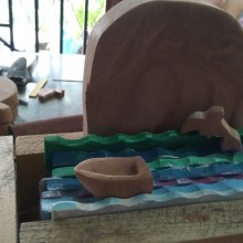 Mi proyecto del curso: Autómatas de madera: crea esculturas con movimiento. Character Design, Sculpture, and Woodworking project by Francia Lara Assaad - 05.05.2023