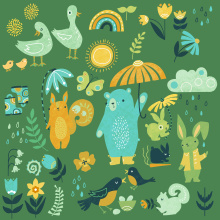 Designing for Kids: Create Playful Patterns. Traditional illustration, Product Design, Pattern Design, Digital Illustration, and Children's Illustration project by Penny Aguilera - 04.30.2023