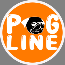 Logo Pugline . Design project by Edson Horacio Camarillo - 05.08.2023