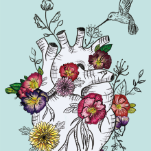 ilustración corazón. Traditional illustration, Graphic Design, and Digital Illustration project by Laura Ortiz García - 12.01.2019