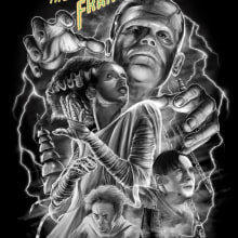 The Bride Of Frankenstein . Ilustração tradicional projeto de Mariano Mattos - 12.05.2023