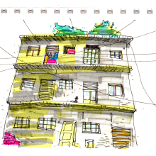 Mi proyecto: Dibujo arquitectónico expresivo con marcadores de colores. Sketching, Drawing, Architectural Illustration, Sketchbook & Ink Illustration project by Gonzalo Agüero - 05.23.2023