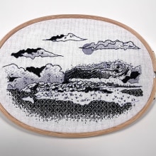 My project for course: Introduction to Blackwork Embroidery. Un proyecto de Bordado, Ilustración textil y Diseño textil de lomi - 23.05.2023
