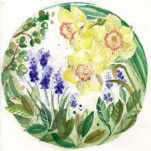 My project for course: Artistic Floral Watercolor: Connect with Nature. Traditional illustration, Painting, Watercolor Painting, and Botanical Illustration project by eva8030 - 03.31.2023