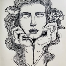 Rose Trap ⚶. Ilustração tradicional, Ilustração digital, e Desenho de tatuagens projeto de Osa Barbosa - 30.05.2023