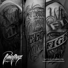 Tattoo Projects 2. Un projet de Lettering, Conception de tatouage , et Lettering manuel de Caio Cruz - 31.05.2023
