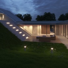 Render Casa Línea Vede. Modelagem 3D projeto de Gustavo Restrepo - 11.02.2022