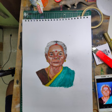 Pitchammal Ein Projekt aus dem Bereich Traditionelle Illustration von SRIDHARAN JAGADEESAN - 03.06.2023